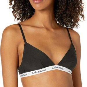 NWOT Calvin Klein Triangle Bralette in Black- Size S